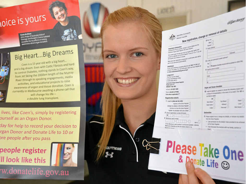 Shelley Mayes has 12 registrations to go to make 50. Once she reaches her goal number, Shelley will have her hair dyed rainbow by hairdresser Angie May.